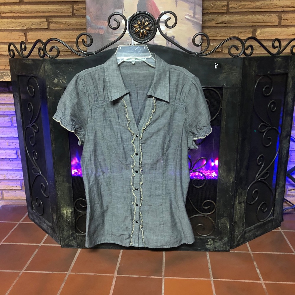 Misses denim blue blouse